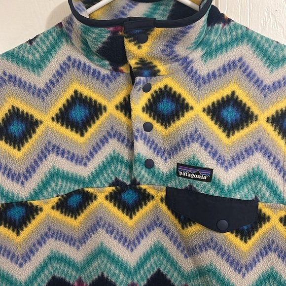 Patagonia Pullover Synchilla Snap T Blue Timber Twist Fleece Pullover Size Small - Picture 4 of 15